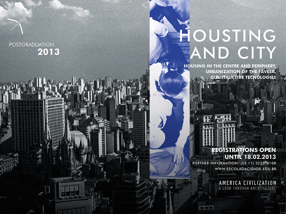 Escola da Cidade Last Call for Post Graduation 2013