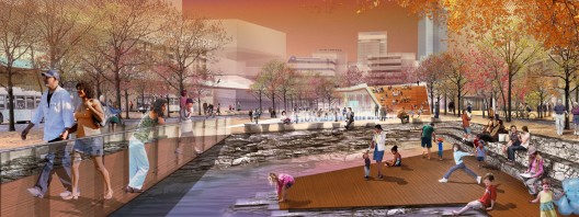 SCAPE's Masterplan for Lexington, Kentucky's Town Branch Commons. Image © SCAPE/Landscape Architecture