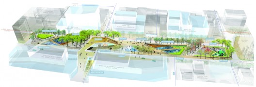 SCAPE's Masterplan for Lexington, Kentucky's Town Branch Commons. Image © SCAPE/Landscape Architecture