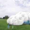 New York Firm Designs 'Cloud' of Recycled Plastic Bottles New York Firm Designs 'Cloud' of Recycled Plastic Bottles Courtesy of STUDIOKCA