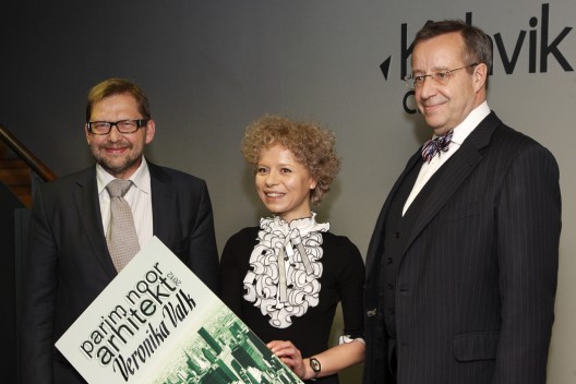 Heldur Meerits, Veronika Valk and President Ilves