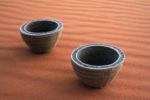 Markus Kayser (German, born 1983) Solar-sintered bowl. 2011. Fused sand 3 1/2 x diam. 6″ (8.9 x 15.2 cm) Gift of the designer Photo courtesy of the designer