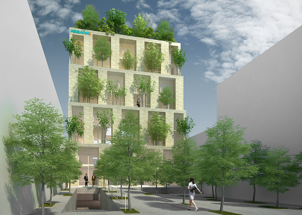 Trees Building for ABBANK Proposal / Vo Trong Nghia Architects