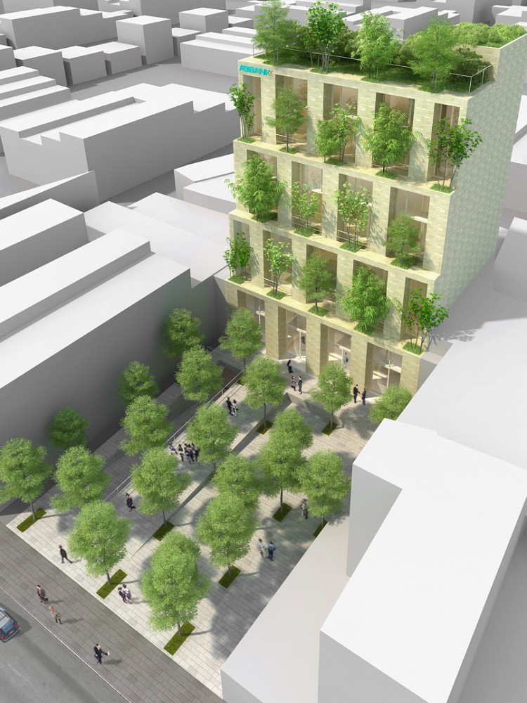 Trees Building for ABBANK Proposal / Vo Trong Nghia Architects