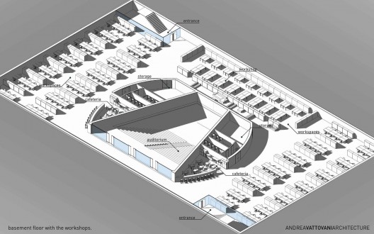 basement floor with workshops