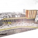 Speirs Locks Student Campus Proposal / Stallan-Brand view from Speirs Warf penthouse