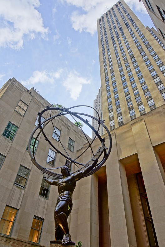 The Statue of Atlas at Rockefeller Center. Image © Jean-Cristophe Benoist