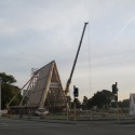Shigeru Ban's Cardboard Cathedral Underway in New Zealand Shigeru Ban's Cardboard Cathedral Underway in New Zealand Courtesy of Christchurch City Libraries' Flickr