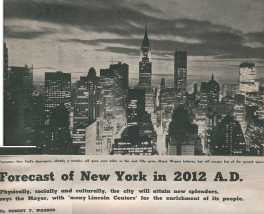 New York in 1962, Mayor Robert Wagner's Predictions