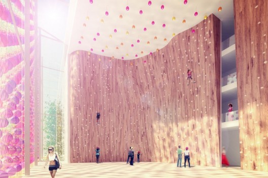 high wall atrium