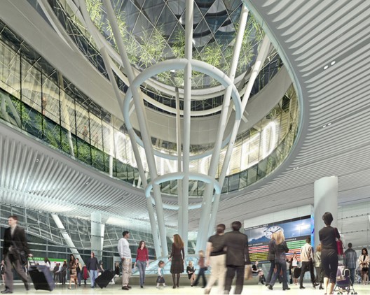 Transbay Transit Center Interior; © Pelli Clarke Pelli / Transbay Joint Powers Authority