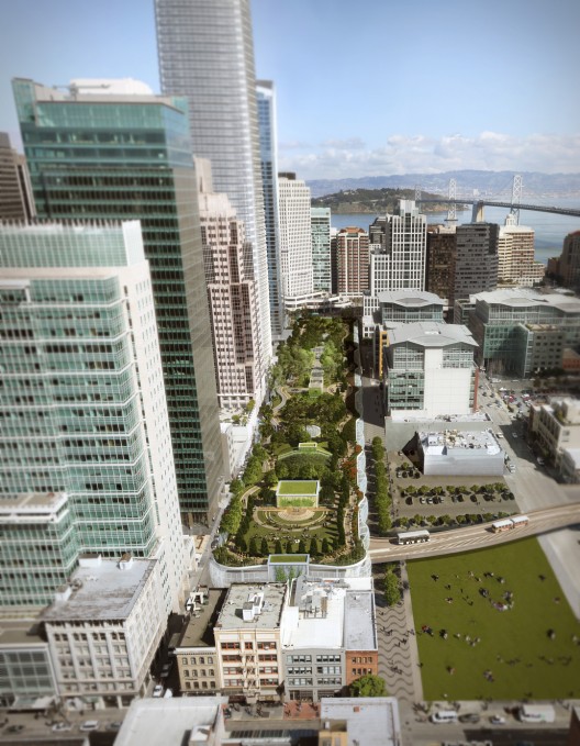 Transbay Transit Center Aerial View; © Pelli Clarke Pelli / Transbay Joint Powers Authority