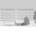 Hotel Park and Seeallee Heiden Competition Entry / Kubota & Bachmann Architects + Martinez Hotel Park and Seeallee Heiden Competition Entry / Kubota & Bachmann Architects + Martinez south elevation