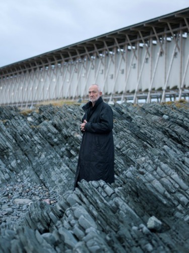 Peter Zumthor at the Steilneset Memorial. Image © Andrew Meredith