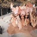 Corrugated Cardboard Pavillion / Miguel Arraiz + David Moreno © Noel Arraiz