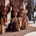 Corrugated Cardboard Pavillion / Miguel Arraiz + David Moreno © Noel Arraiz