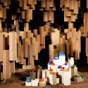 Corrugated Cardboard Pavillion / Miguel Arraiz + David Moreno © Noel Arraiz
