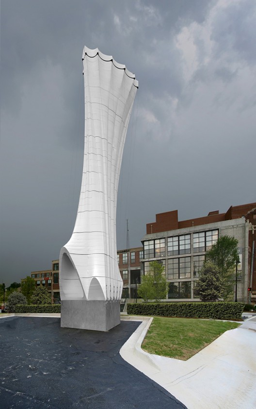 Matter Design with Supermanoeuvre, Periscope: Foam Tower, 10Up! National Architecture Competition Winning Entry, Atlanta Georgia (2010) / © Brandon Clifford