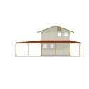 Prototype Housing I / Collective Studio Prototype Housing I / Collective Studio Elevation, big roof house