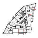Red Apple Apartment Building / Aedes Studio Red Apple Apartment Building / Aedes Studio Plan