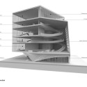 Cultural Center in Guadalajara Competition Entry / Adrian Yau, FrislyColopMorales, Jason Easter, Lukasz Wawrzenczyk section diagram