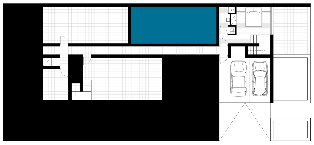 Mặt bằng tầng trệt - Biệt thự 12x25m