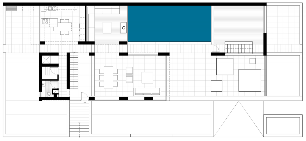 Mặt bằng tầng 1 - Biệt thự 12x25m
