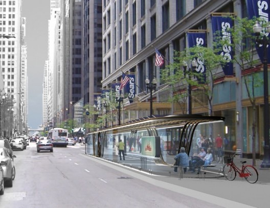 1st place 'Form vs. Uniform: Generative Chicago BRT Stations' / Courtesy of Hesam T. Rostami and Bahareh Atash