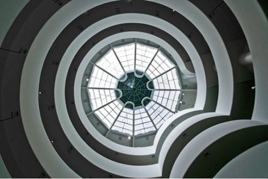 Interior architecture of the Guggenheim Museum, by Frank Lloyd Wright. Image © Scott Norsworthy
