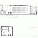 Sede Colegio de Arquitectos de Santa Fe / Gabriel Biagioni, José Giolongo, Javier Mendiondo, Sergio Pecorari, Luis Pessoni, Ramiro Piva Basement Level and First Floor Plan