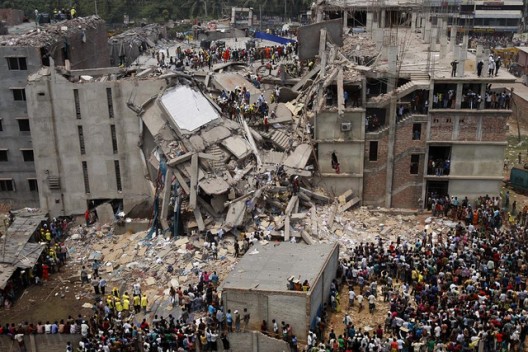 Image of Savar Building Collapse via Flickr © rijans
