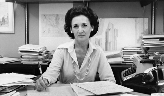 New York Times and Wall Street Journal architecture critic, Ada Louise Huxtable (1921-2013). “The consistent theme is pleasure,” Ms. Huxtable wrote in 1978. “There is so much more to see, to experience, to understand, to enjoy.” A great writer on architecture, but, thankfully, not an architectural writer. Image © Gene Maggio, New York Times