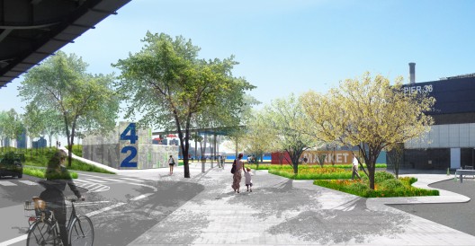 Pier 42 Partial Deck Plan Rendering. Image Courtesy of Mathews Nielsen Landscape Architects