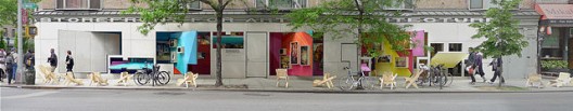 Exterior view of the Storefront for Art and Architecture in New York. Image Courtesy of Wikimedia Commons User Artandarch