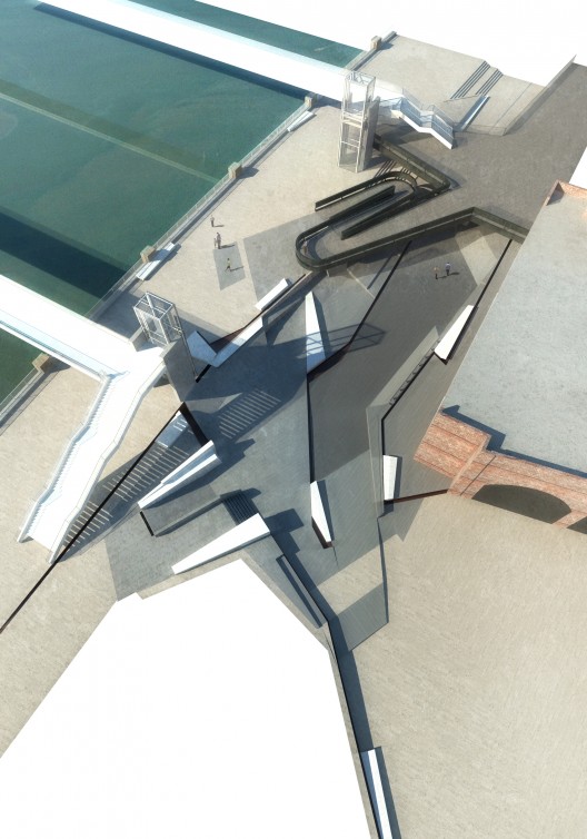 Design option for new skateable space at Southbank Centre by 42 Architects. Image Courtesy of The Southbank Centre