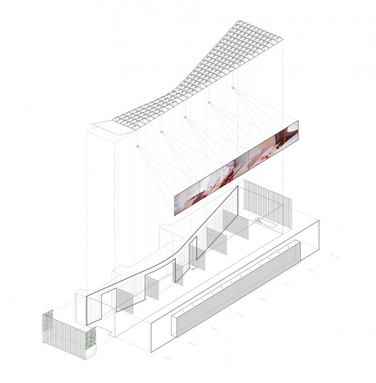 Axonometric view . Image Courtesy of Collective-LOK