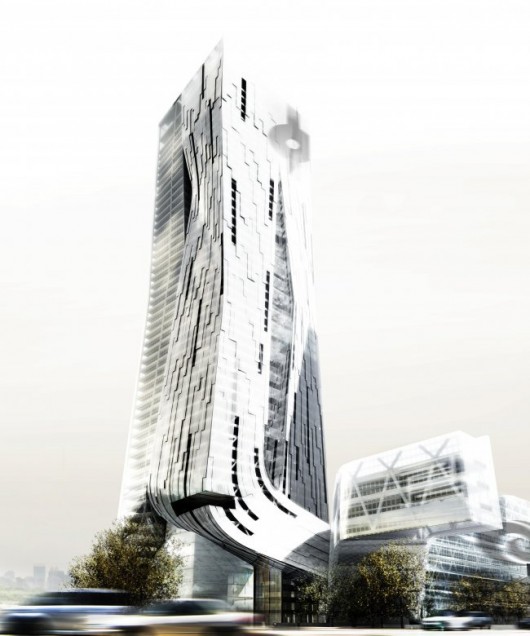 Four Towers in One (Competition) Shenzen. Image Courtesy of Morphosis