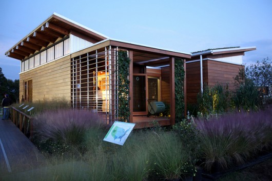 The University of Maryland's entry, WaterShed, which placed first overall, in the U.S. Department of Energy Solar Decathlon 2011 in Washington, D.C., Friday, Sept. 30, 2011. Image © Stefano Paltera/U.S. Department of Energy Solar Decathlon