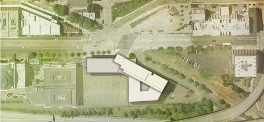 Tacoma Art Museum Expansion Site Plan. Image Courtesy of Olson Kundig Architects
