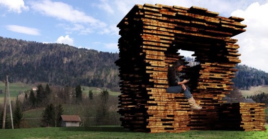 Ensamble Studio's BUS:STOP design. Image Courtesy of Ensamble Studio / BUS:STOP Krumbach