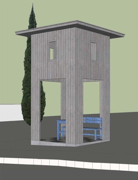Alexander Brodsky's BUS:STOP design. Image Courtesy of Alexander Brodsky / BUS:STOP Krumbach