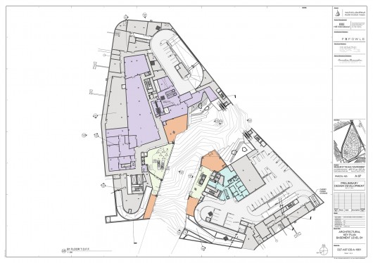 Basement Level; Connection to Wadi. Image © FXFOWLE Architects