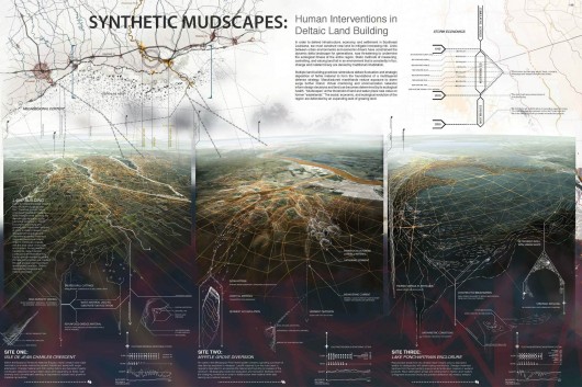Synthetic Mudscapes: Human Interventions in Deltaic Land Building. Image Courtesy of ONE Prize