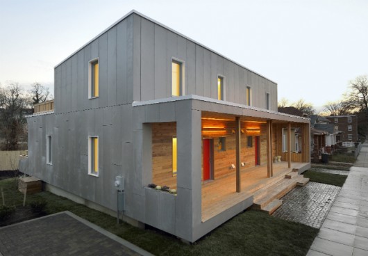via Martin Seck. Empowerhouse was Parsons’s entry into the U.S. Department of Energy’s Solar Decathlon. Students and faculty partnered with Habitat for Humanity and the local government to make their competition entry the first passive house in Washington, D.C. Image Courtesy of Metropolis Magazine