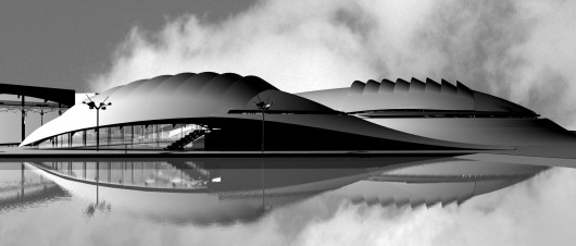 Cambridge University Sports Centre. Image Courtesy of Arup Associates