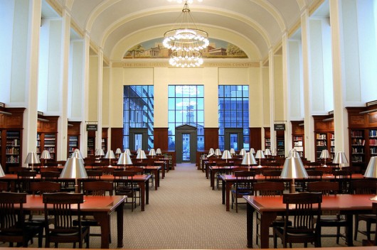 The reading room in the Nashville Public Library. Image Courtesy of Flickr User robert.claypool
