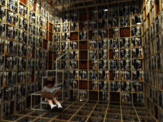 Knowledge Room: Books. Image Courtesy of Arqbauraum
