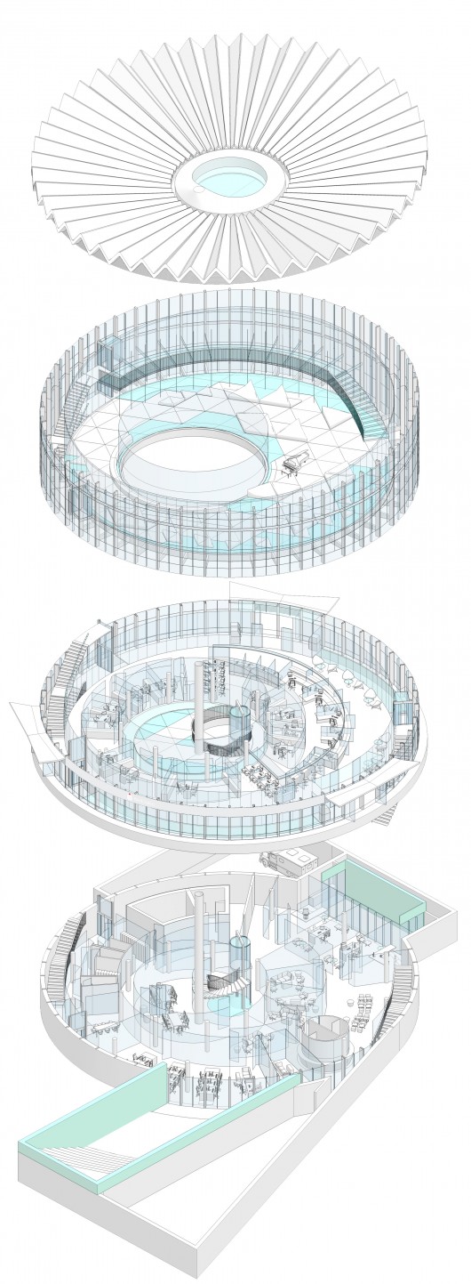 Axonometric. Image Courtesy of GowinSiuta