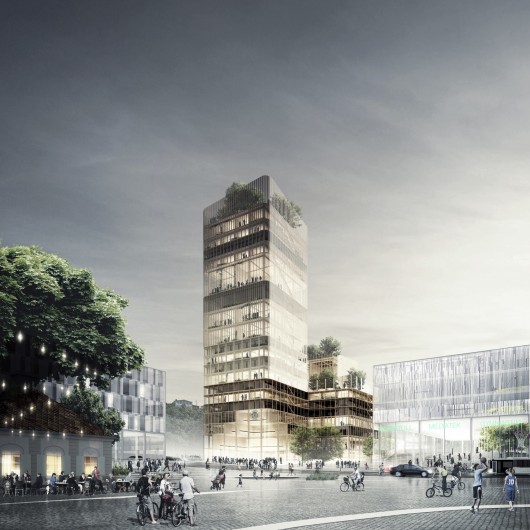 Vertical Urban Quarter. Image © C.F. Møller