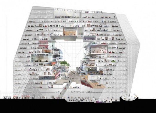 Proposal from Büro-OS. Image Courtesy of Büro Ole Scheeren